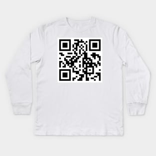 Rick Roll GIF QR Code Kids Long Sleeve T-Shirt